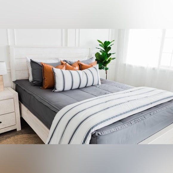 BEDDY’S Gray Queen All In One Bed In A Bag System Zipper Set Dorms RVS Bunks EUC - Picture 12 of 16